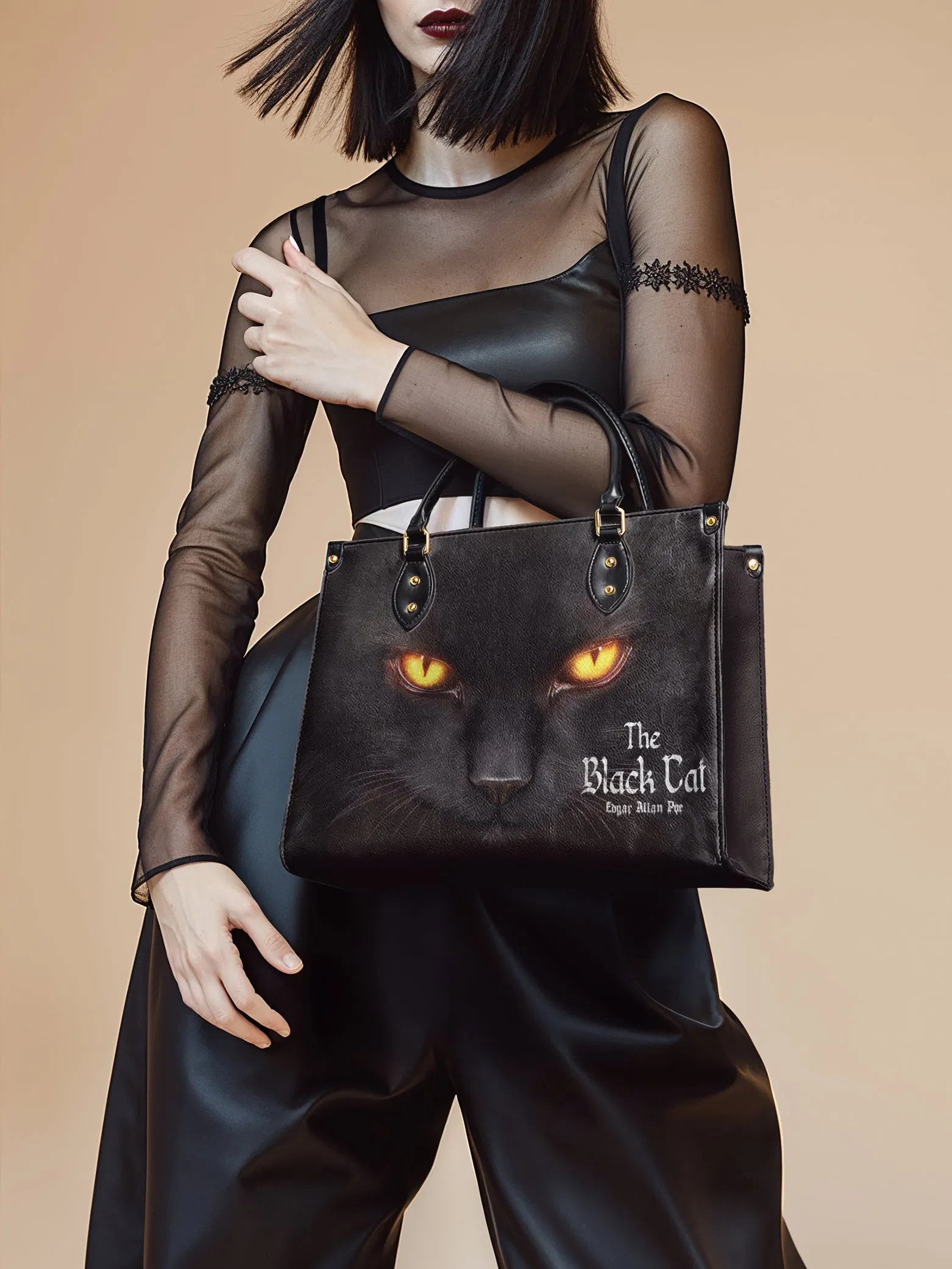 "The Black Cat" Leather Handbag