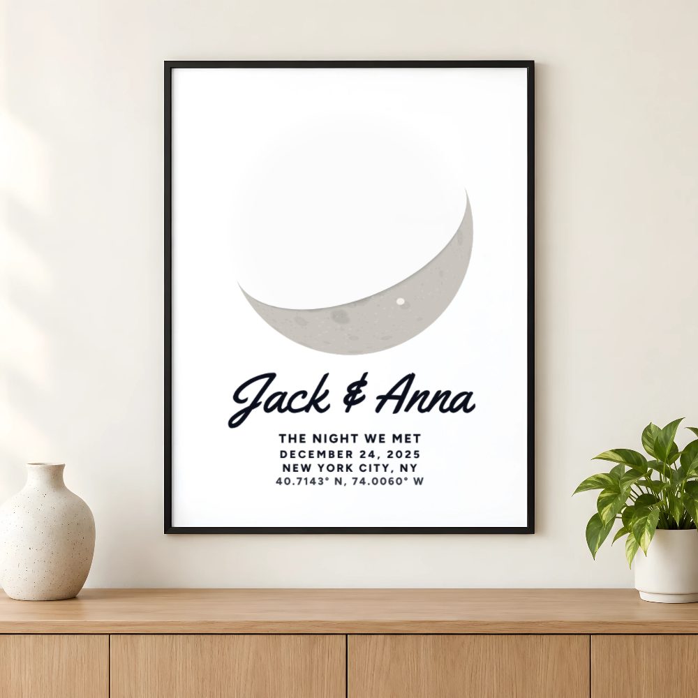 The night we met moon ornament Poster: preview of your design